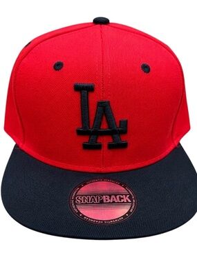 LA Dodgers Embroidered Red & Black Snapback Hat Dodgers cap Dodgers hat new